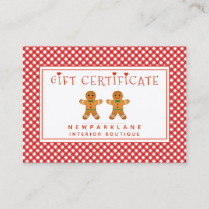 Pain à pain d'épices Certificat cadeau de Noël En