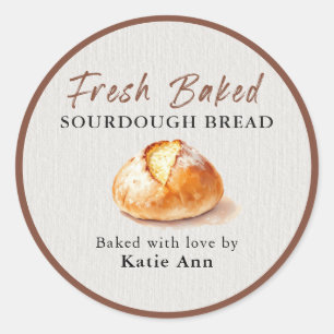 Pain au levain fraîchement cuit Autocollant pour b