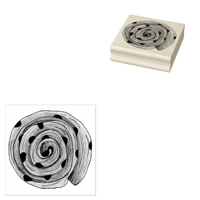 Pain Aux Raisins French Pastry Patisserie Baking Gummistempel (Stempel)