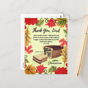 PAIN DE VIE Bon thanksgiving Vacances Carte postal