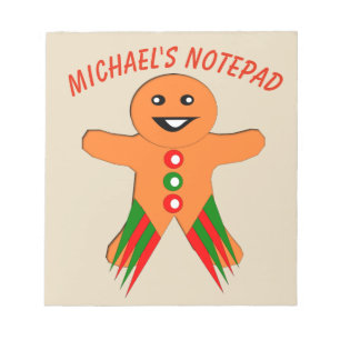 Pain d'épice de Noël Homme Bloc-notes personnalisé