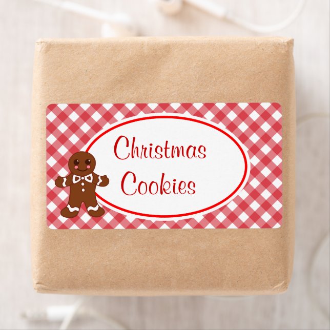 Pain d'épices Cookies de Noël Étiquette (En situation)