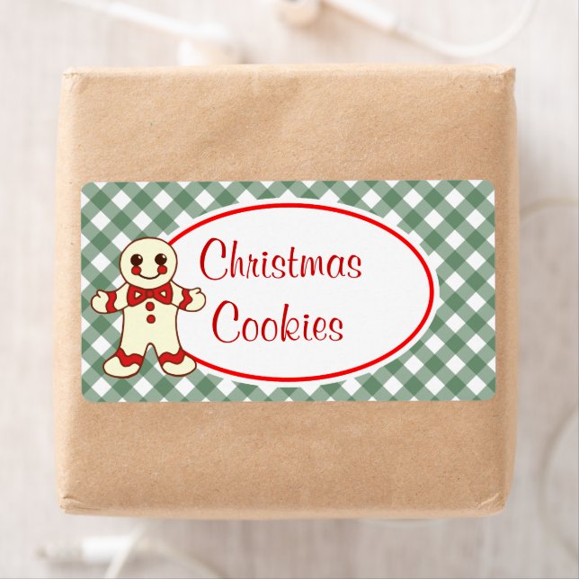 Pain d'épices Cookies de Noël Étiquette (En situation)