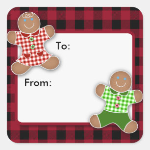 Pain d'épices Cookies Stickers Carré de Noël