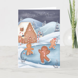 Pain d'épices de Noël Hommes Carte de patinage