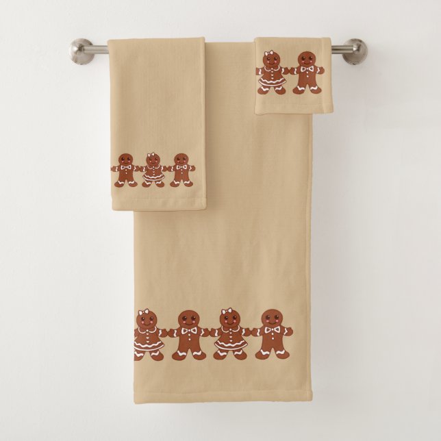Pain d'épices de Noël Serviettes de bain Set Cadea (En situation)