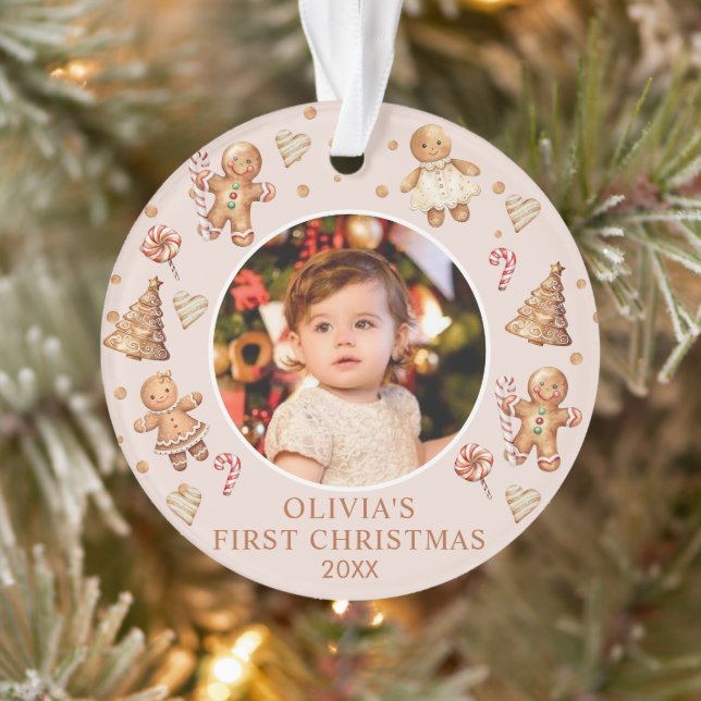 Pain d'épices d'hiver Baby First Christmas Photo (Arbre)