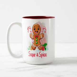 Pain d'épices Homme et Sucre de canne Mug de Noël