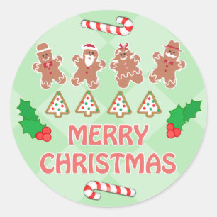 Pain d'épices Joyeux biscuits de Noël Stickers
