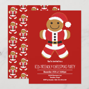 Pain d'épices Père Noël Christmas Party Invitation