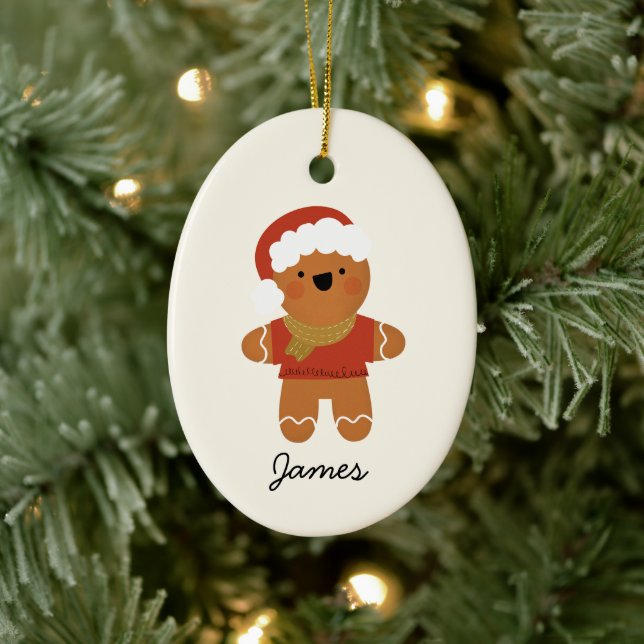 Pain d'épices personnalisé homme ornement de Noël (Arbre)