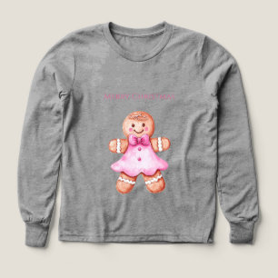 Pain d'épices rose heureux Cookie Fille Noël