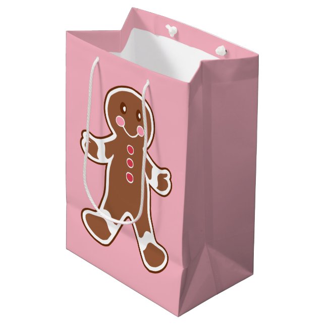 Pain d'épices rose Sac cadeau de Noël (Devant Angle)