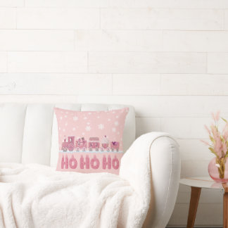 Pain d'épices rose Train Coussin de Noël