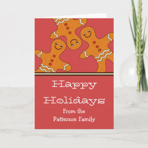 Pain d'épices souriant Carte de Noël Homme