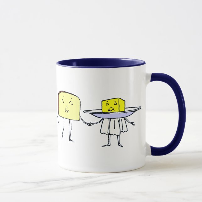 Pain et beurre Cuisine Art Café Mug (Droite)