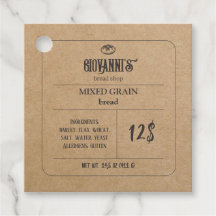 Pain Étiquette Brown Kraft Boulangerie en papier
