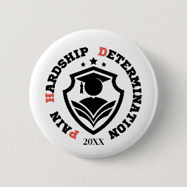 Pain, Hardship, Determination – Funny PhD Quote Button