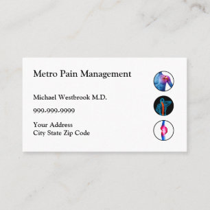 Pain Management Doctor Office Visitenkarte