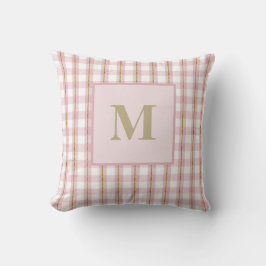 Pain Or Rose En vichy Monogramme Lisse Oreiller