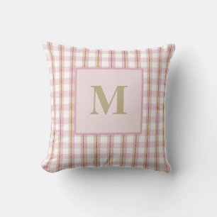Pain Or Rose En vichy Monogramme Lisse Oreiller