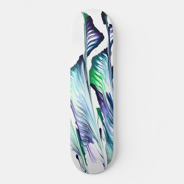 Pain Remover 1 Purple Green Skateboard Deck (Vorderseite)