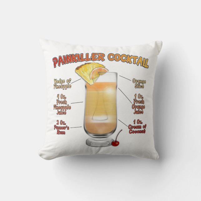PAINKILLER Cocktail Rezeption   Kissen (Vorderseite)