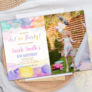 Paint Anniversaire Invitation avec photo