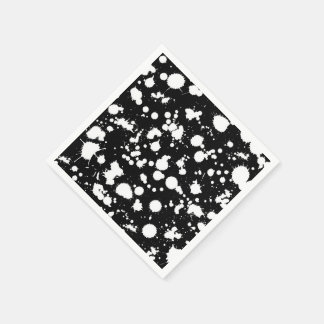 Paint Art des Schwarz-Weiß-Spritzers anpassen Serviette