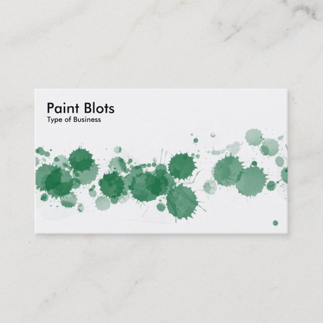 Paint Blocks - Forest Green Visitenkarte (Vorderseite)