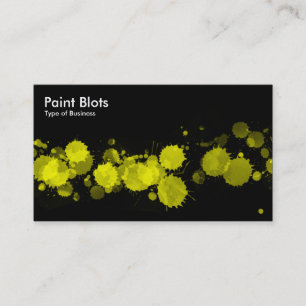 Paint Blocks - Gelb auf schwarz Visitenkarte