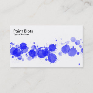 Paint Blots - Blau Visitenkarte