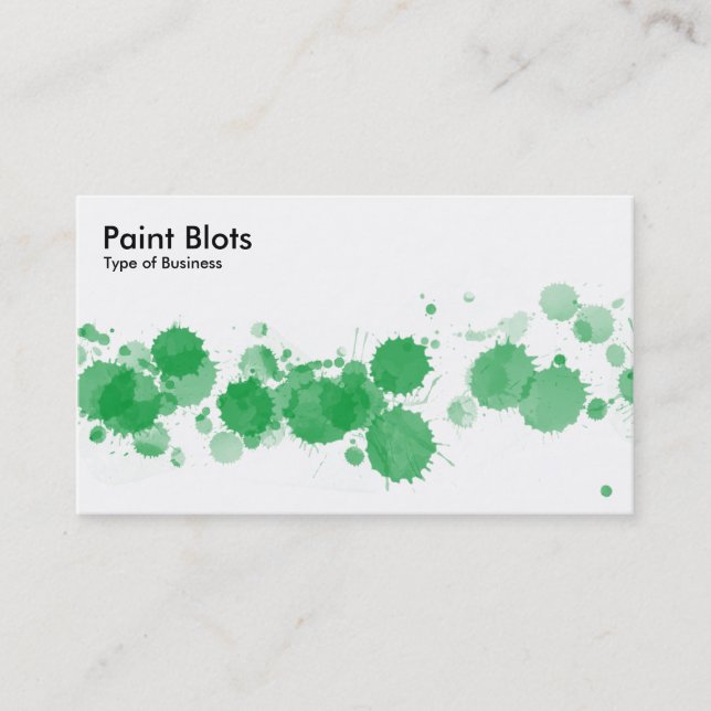 Paint Blots - Gras Green Visitenkarte (Vorderseite)