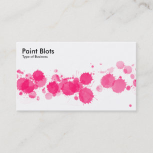 Paint Blots - Neon Red Visitenkarte