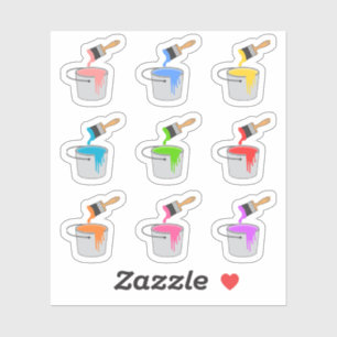 Paint Brush Buckets Hobby Renovierung Day Planner Aufkleber