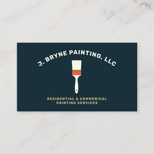 Paint Brush Business Card des Hauses Visitenkarte (Vorderseite)