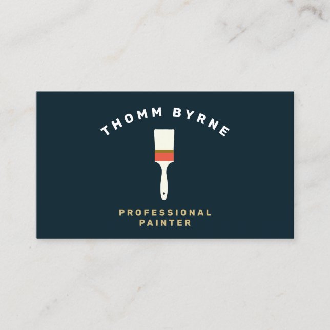 Paint Brush Business Card des Hauses Visitenkarte (Vorderseite)