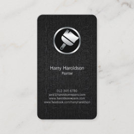 Paint Brush Icon Grunge Painter Business Card Visitenkarte