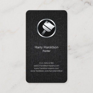 Paint Brush Icon Grunge Painter Business Card Visitenkarte