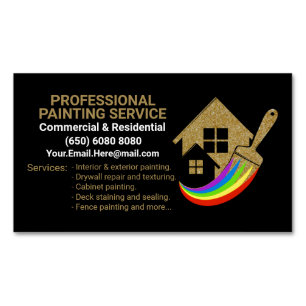 Paint Brush Painter House Malerei Magnetische Visitenkarte