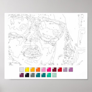 Paint by Numbers Affiche : Graffiti Girl