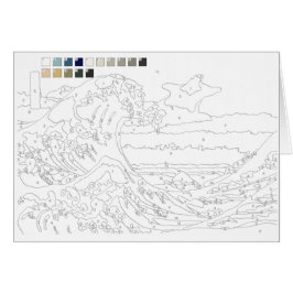 Paint by Numbers Card:Die große Welle von Kanagawa