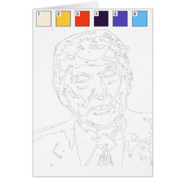 Paint by Numbers Card: Donald Trump 2