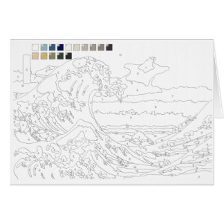Paint by Numbers Card:La Grande Vague de Kanagawa