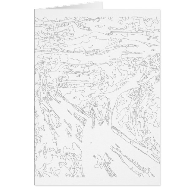 Paint By Numbers Card : Le cri (Devant)