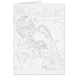 Paint By Numbers Card: Rosie the Riveter