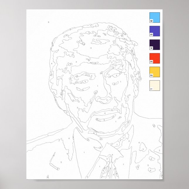 Paint by Numbers: Donald Trump 2 Poster (Vorne)