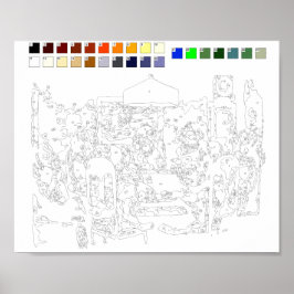 Paint by Numbers Poster: Hunde Poker Poster spiele