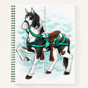 Paint Carousel Horse Notebook Notizbuch