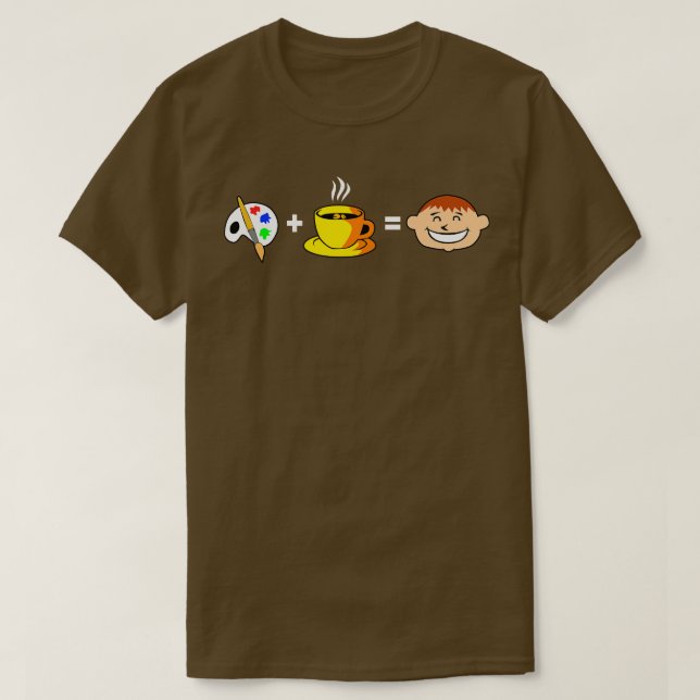 Paint Coffee Happy T-Shirt (Design vorne)
